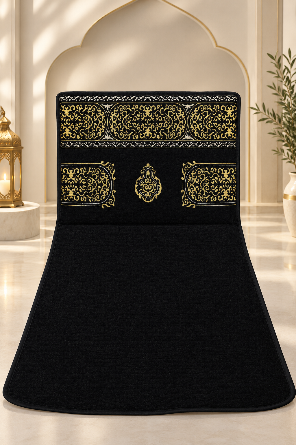 سجادة صلاة بمسند – بتصميم إسلامي